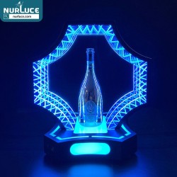 Polygon LED Bottle Presenter LED Nightclub Vip Champagne Wine Bottle Glorifier Display Wine Bottle Stand Rack For Party Decor