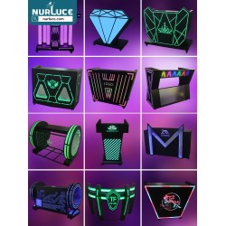 Bar DJ station KTV party private room Light disc table Nightclub led portable iron acrylic disc table