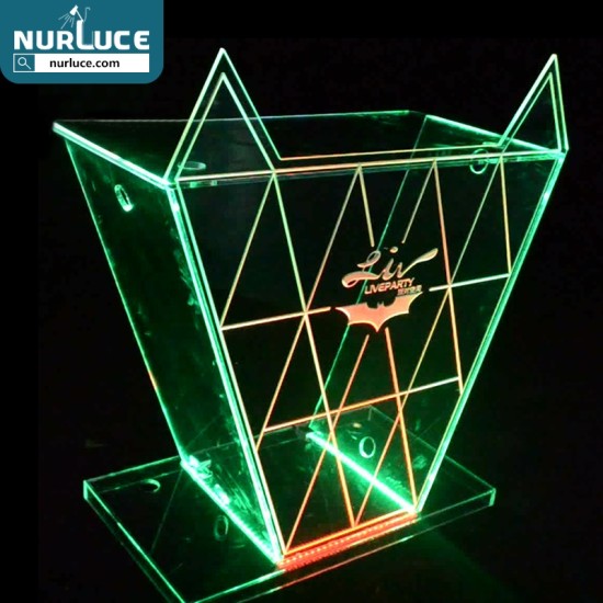 Customized Nightclub Bar LED Promotional Supplies LED DJ Booth Facade High Quality Custom Design Night Bar Acrylic Led Booth, Different Sizes Night Club Dj Booth Suitable For Bars